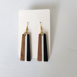 LONG Wood Earrings